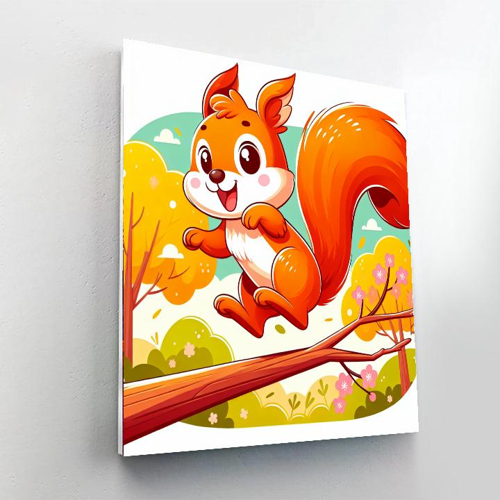 Adventure Squirrel Numbered Painting Kits
