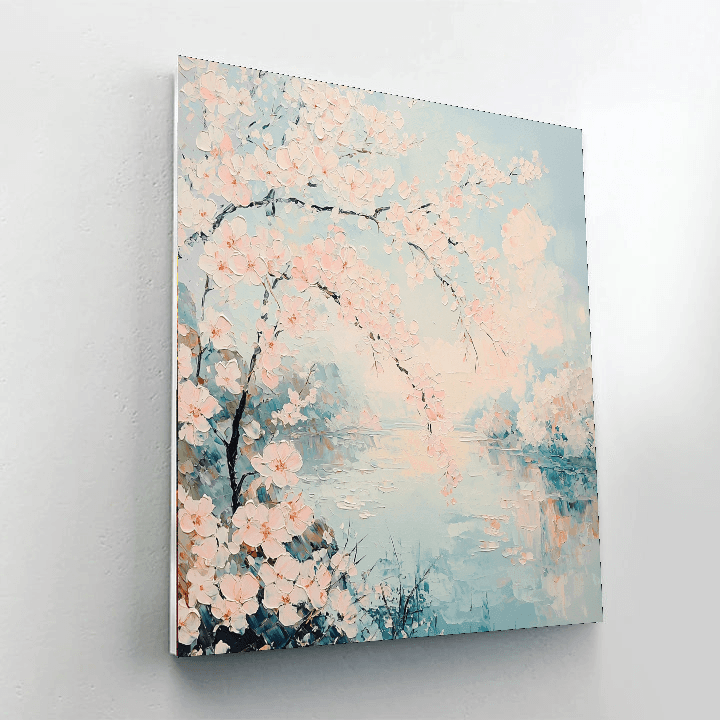 Claude Monet Inspired Monet's Cherry Blossom Breeze  Paint By Numbers Art