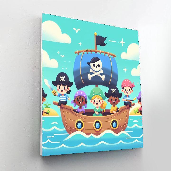 Playful Pirate Voyage Paint By Number
