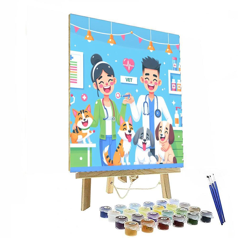 Friendly Animal Hospital Paint By Numbers Kits