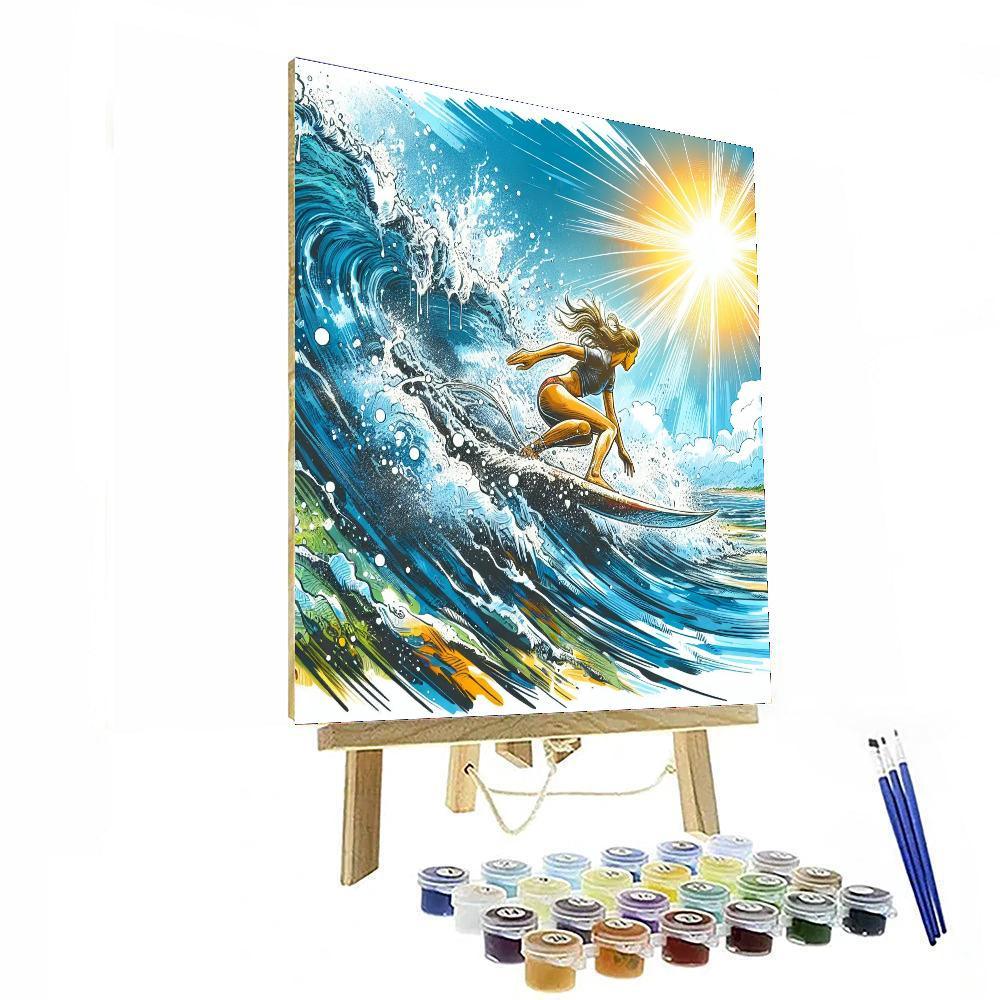 Dynamic Surf Adventure Paint By Numbers