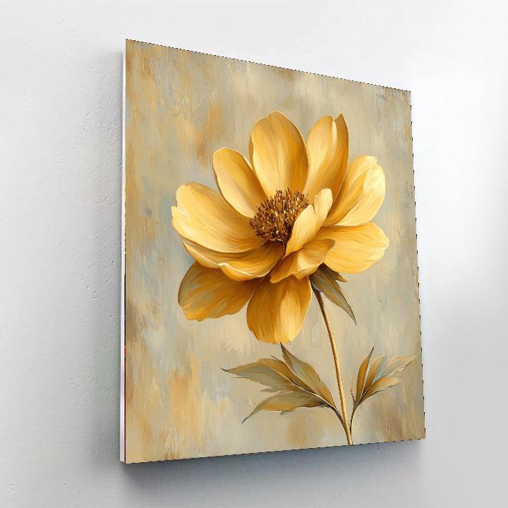 Leonardo Da Vinci Inspired Golden Bloom Study  Paint By Numbers