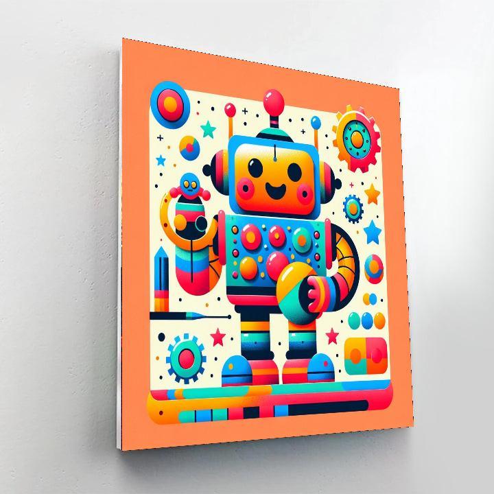 Lively Robot Numbered Painting Kits