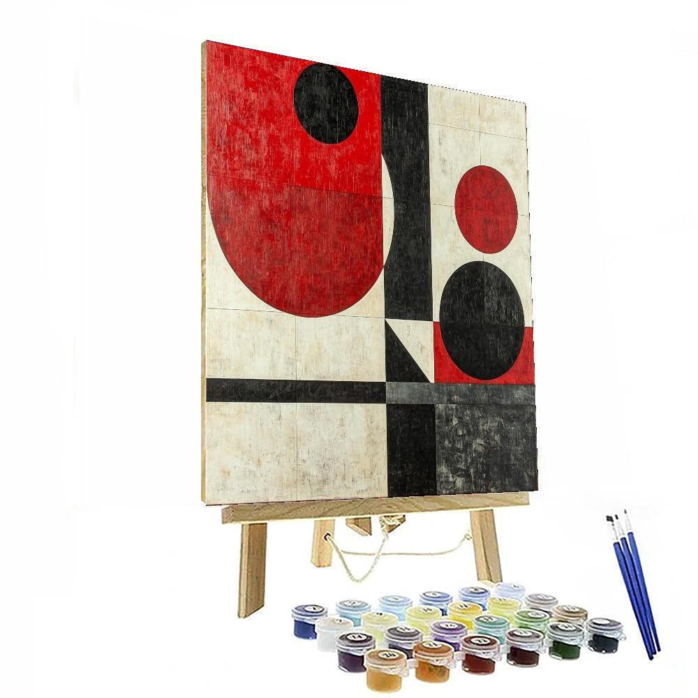 Kazimir Malevich Inspired Harmony Of Geometric Balance  Number Painting