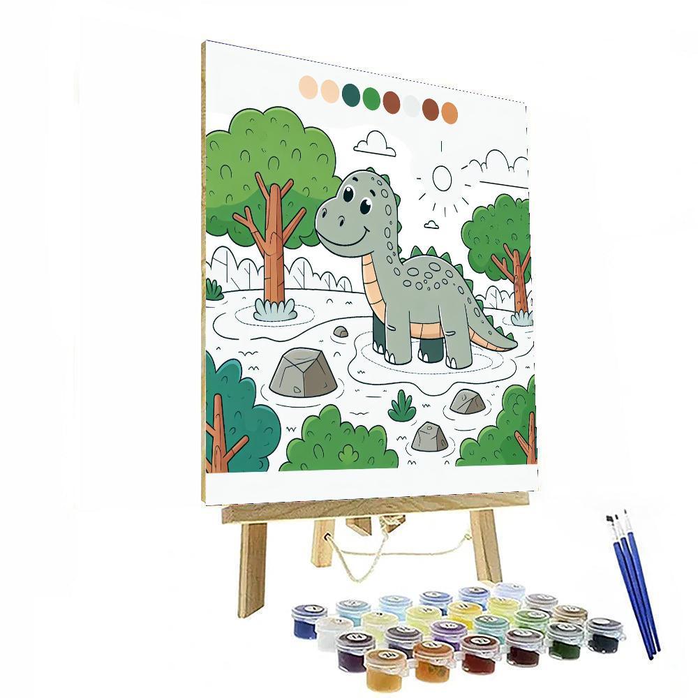 Explorer Dino Journey Paint By Numbers Art