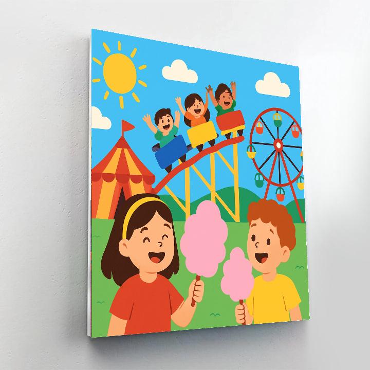Fun Day At The Amusement Park DIY Paint By Numbers