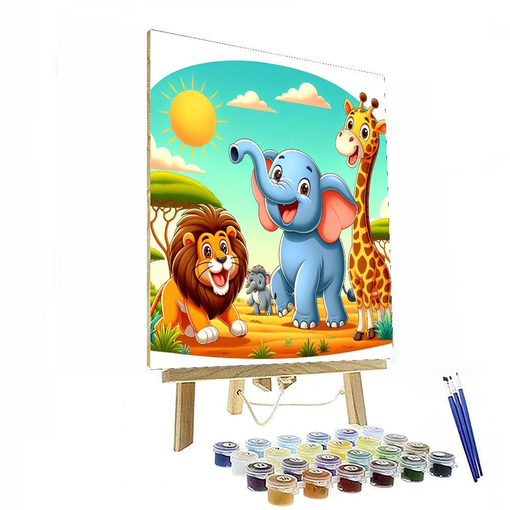 Giggling Safari Adventure Numbered Painting Kits