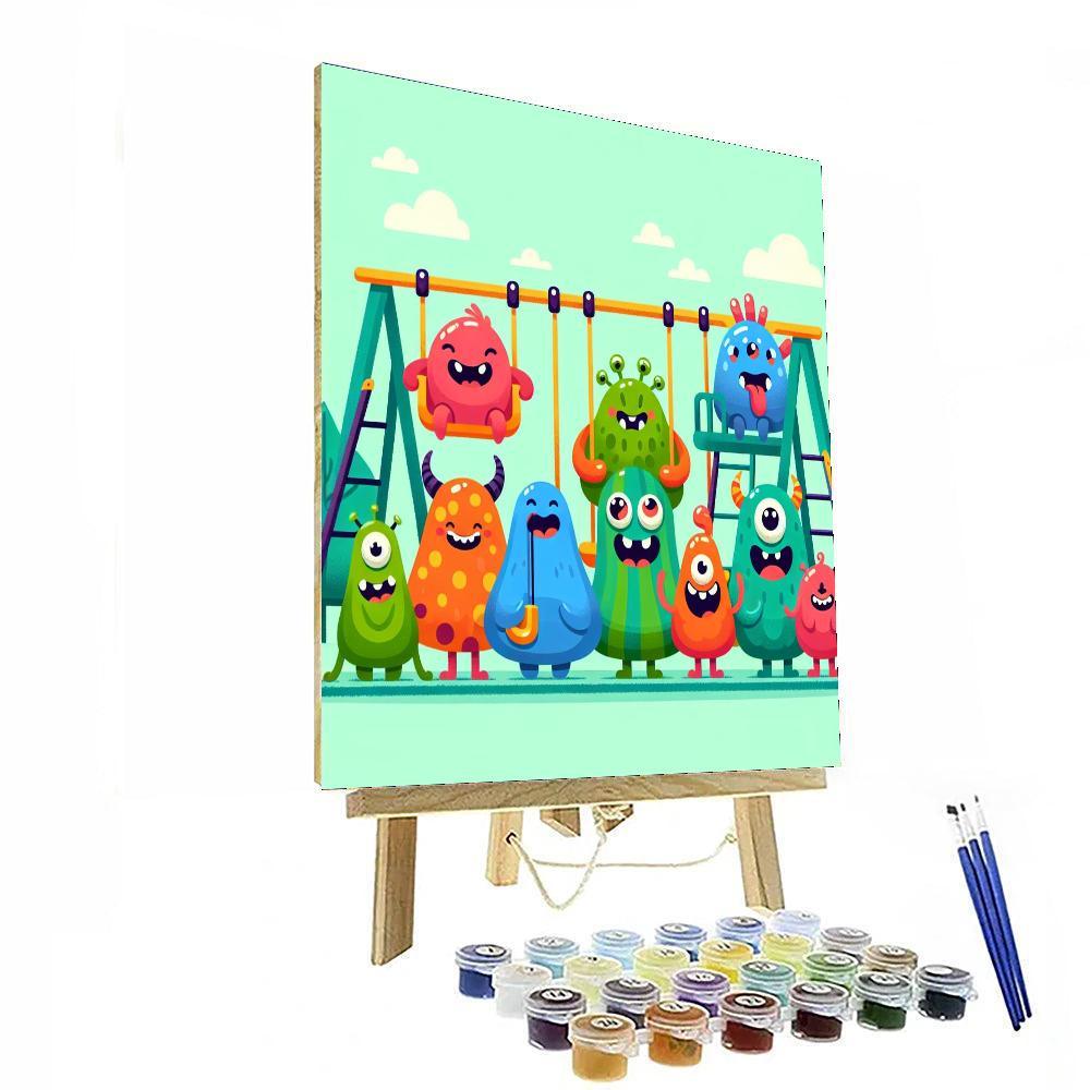 Silly Monsters At Play Paint By Numbers Kits
