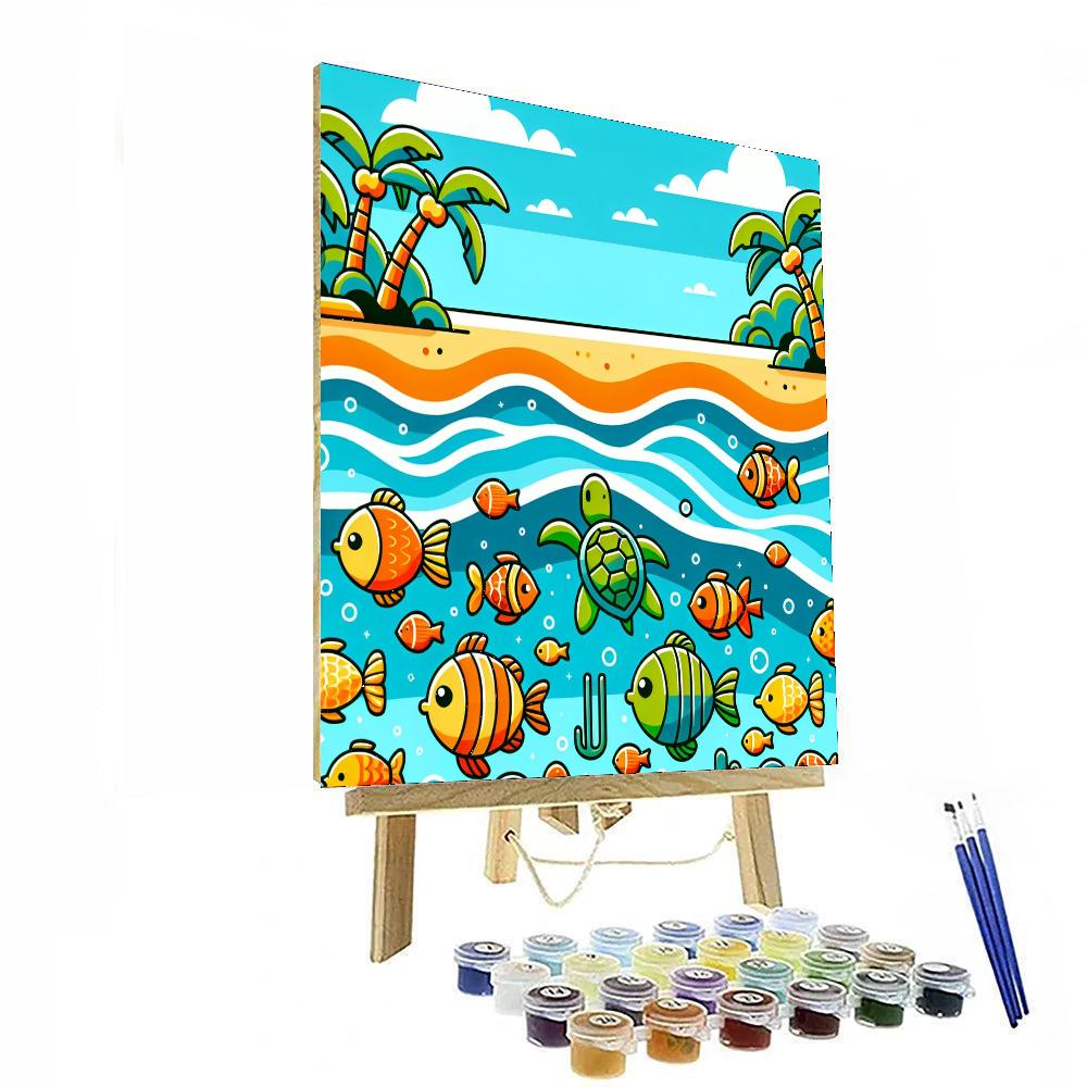Tropical Ocean Escape Paint By Numbers