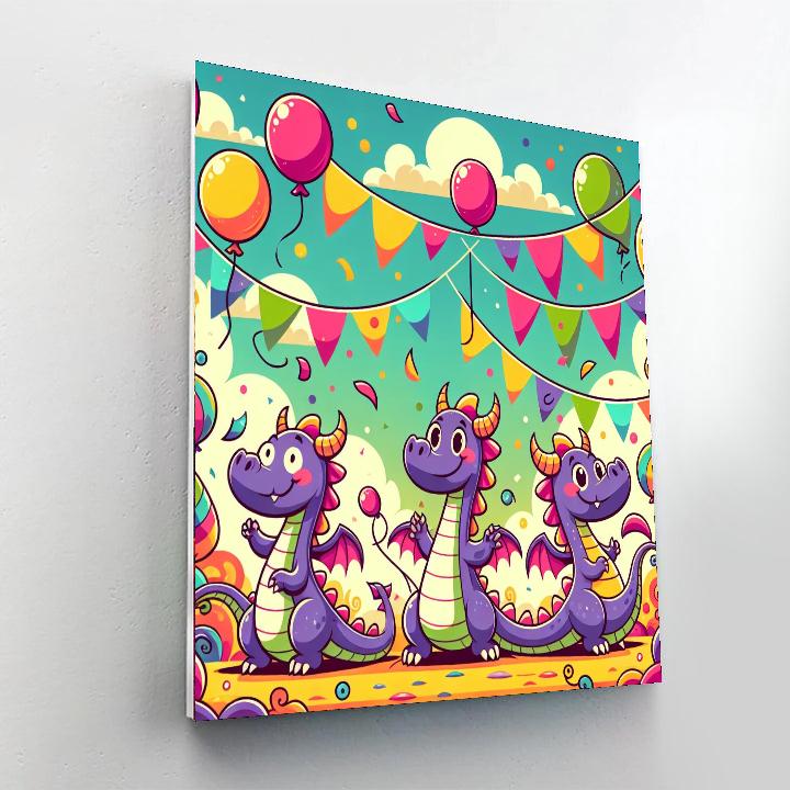 Magical Dragon Festival Painting Number Kit
