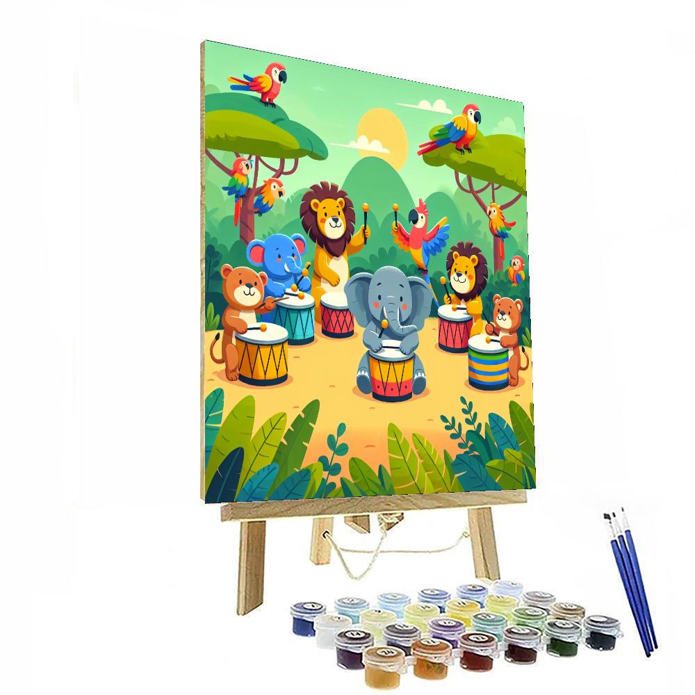 Jungle Drumbeat Celebration DIY Paint By Numbers