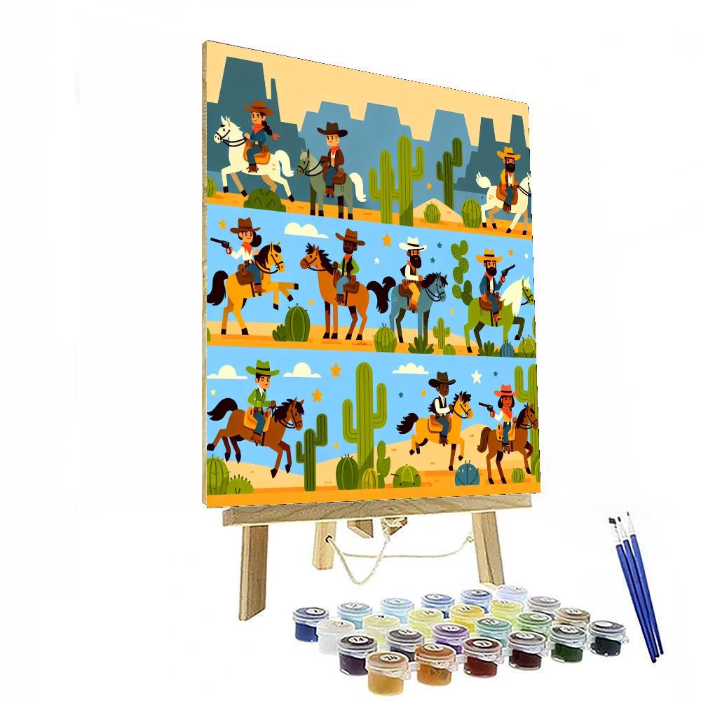 Amazing Wild West Adventure Painting By Numbers Kit