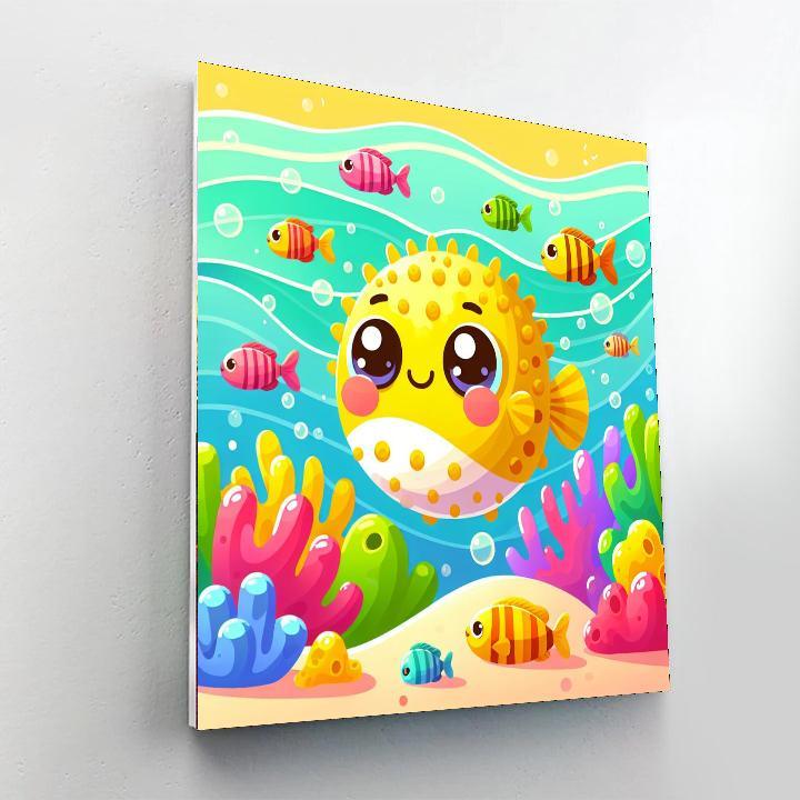 Whimsical Pufferfish Paint By Numbers Kits