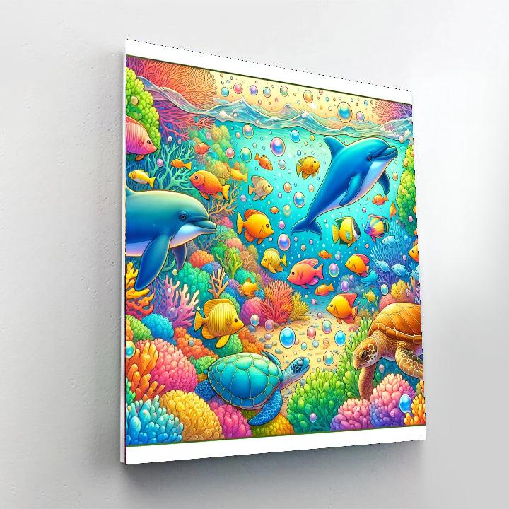 Underwater Playland DIY Paint By Numbers