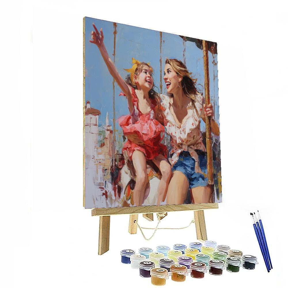 Mommy And Me At The Fair Numbered Painting Kits