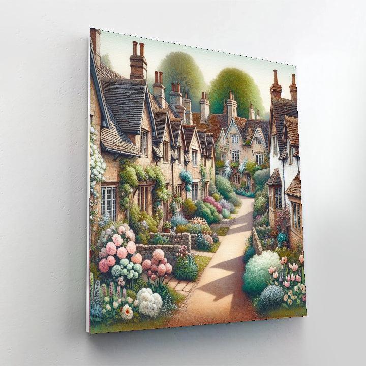 Quaint English Village Paint By Numbers