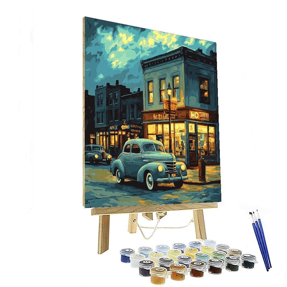 Edward Hopper Inspired Vintage Automobile Dreams  Paint By Number