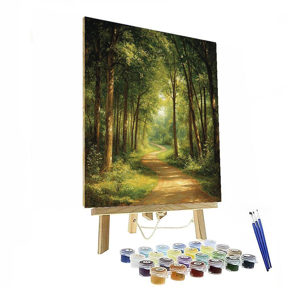 John Constable Inspired Mystical Forest Paths  Number Painting