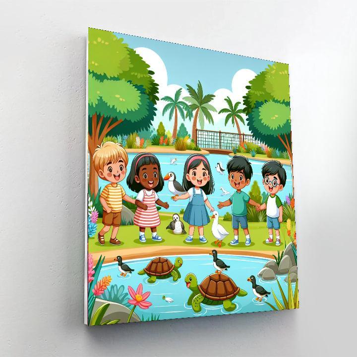 Animal Sanctuary Visit Painting Number Kit