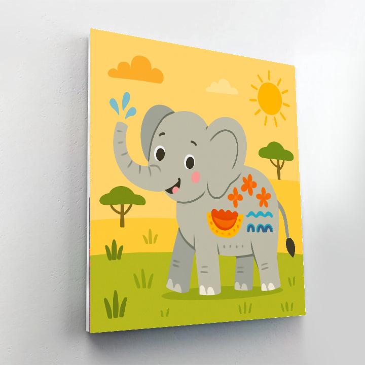 Sunny Safari Elephant Paint By Numbers