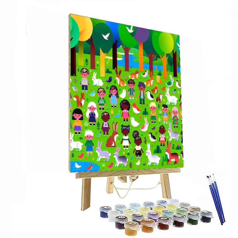 Forest Adventure Friends Painting By Numbers Kit