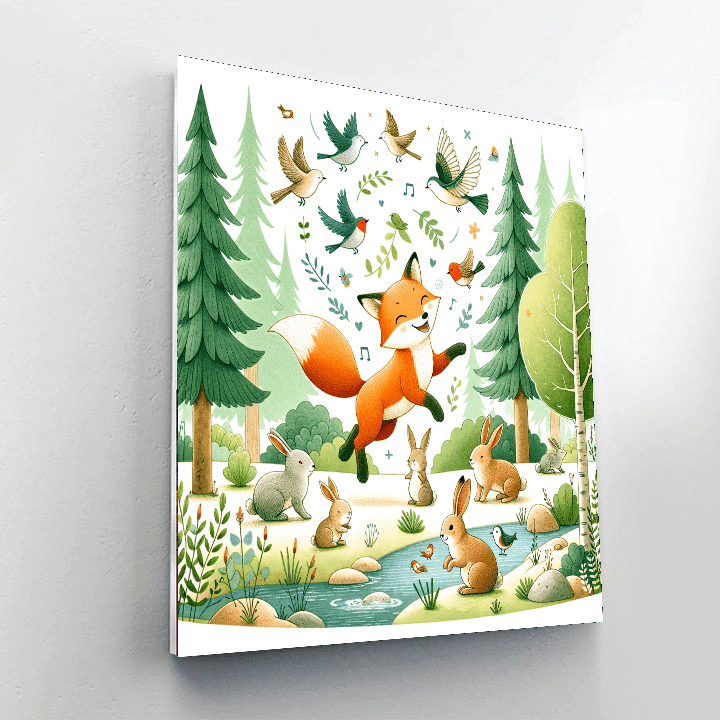 Frolicking Fox And Friends Paint By Numbers Kits