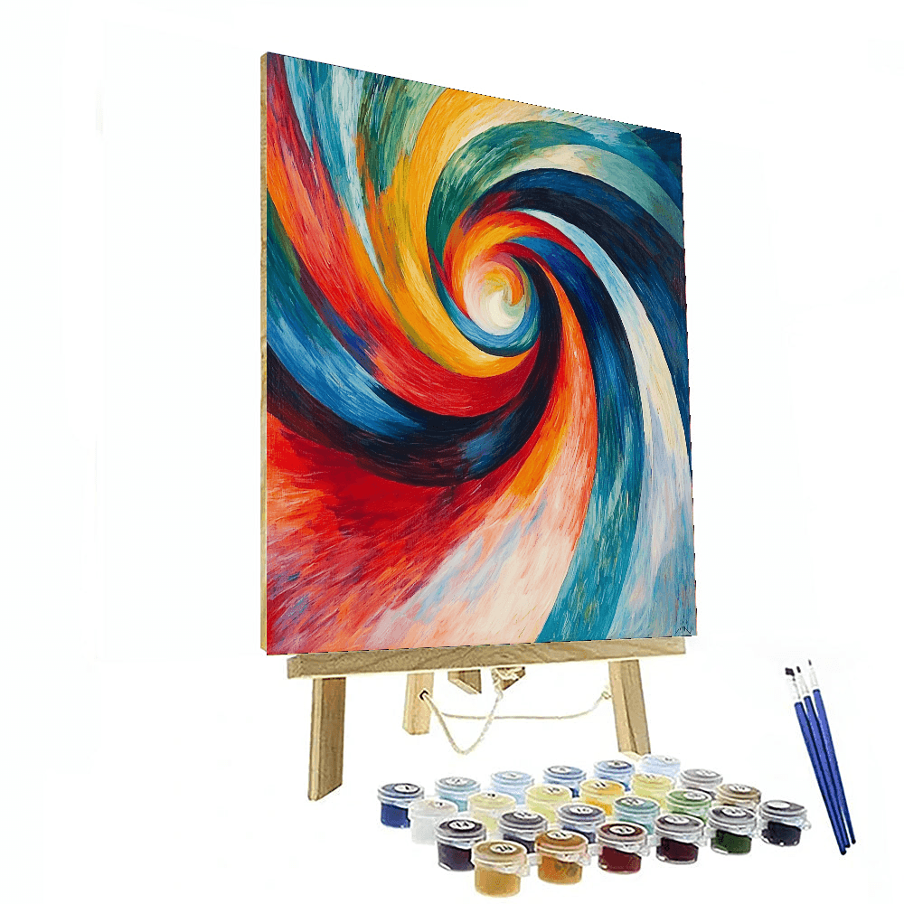 Franz Marc Inspired Dynamic Whirlwind  Paint By Numbers Kits