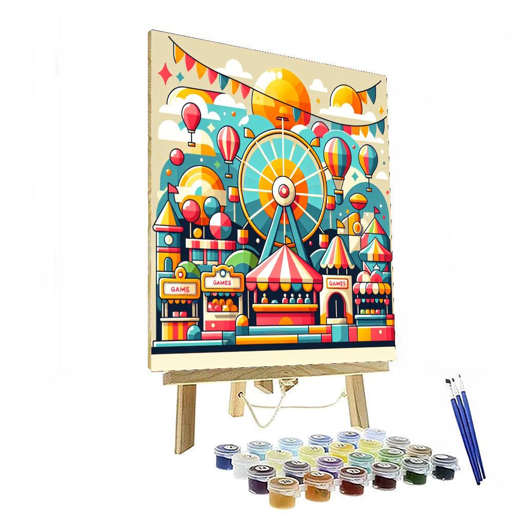 Joyous Fairground Painting Number Kit