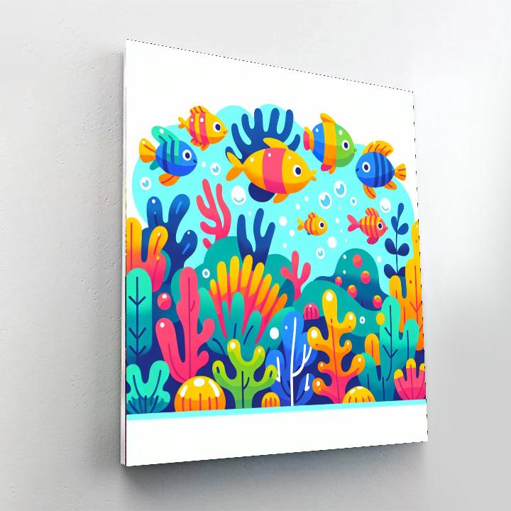 Underwater Wonders World Painting Number Kit