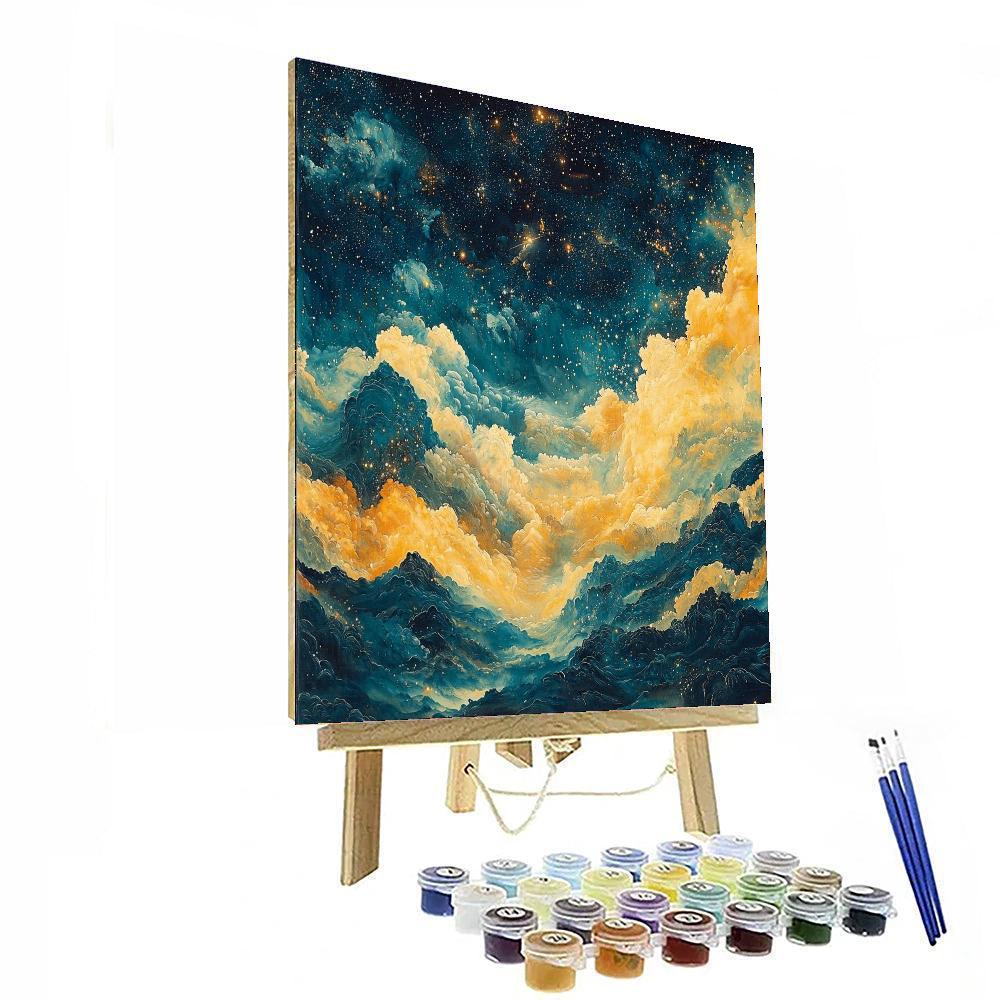 Zhao Mengfu Inspired Embrace Of Celestial Calm  Paint By Number