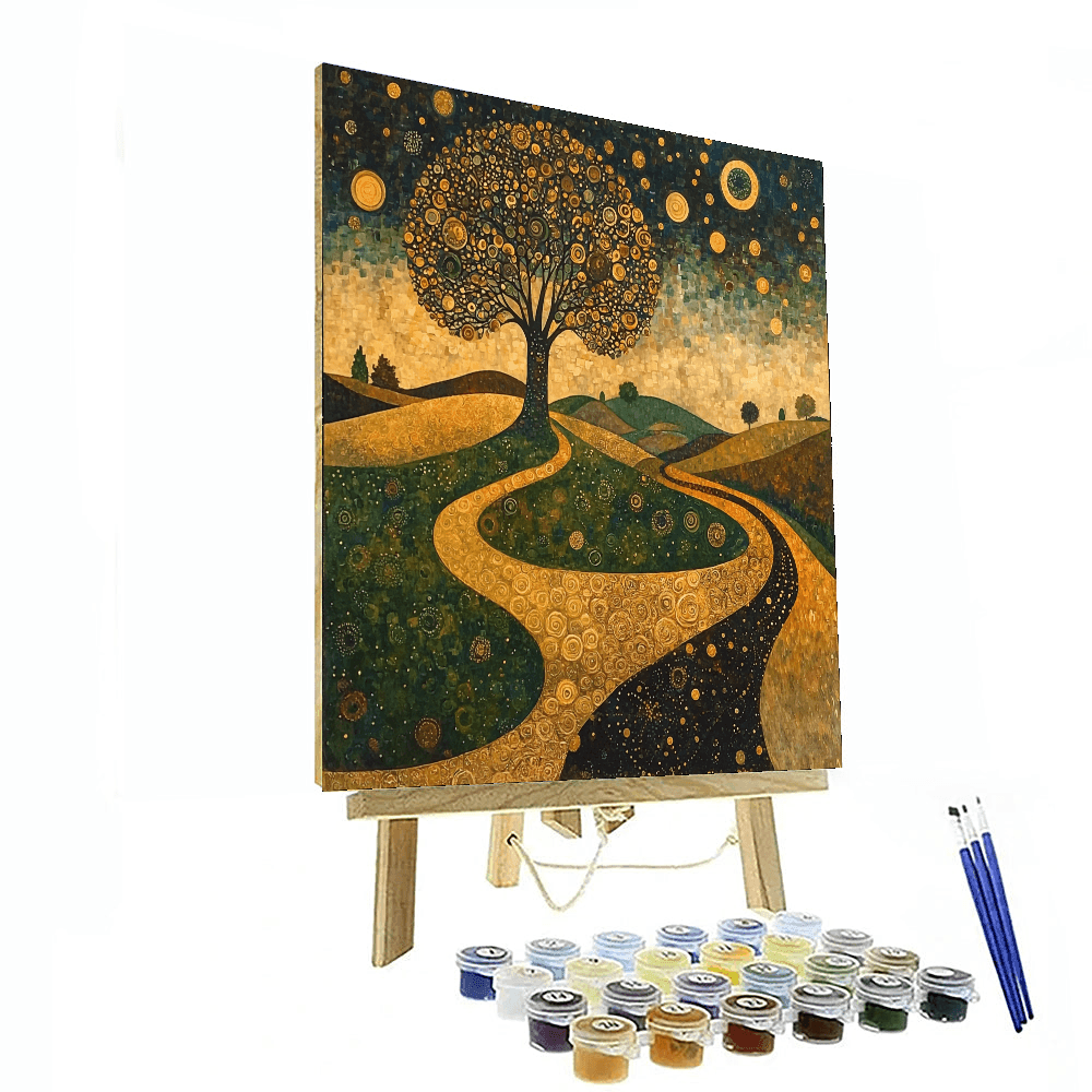 Gustav Klimt Inspired Serenade Of The Seasons  Painting By Numbers Kit