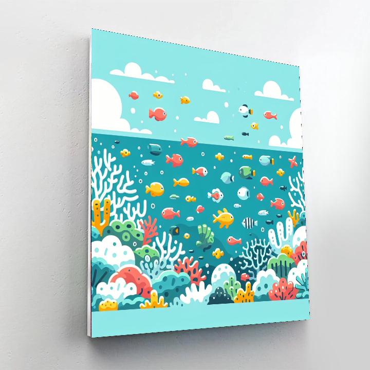 Mystery Of The Coral Reef Number Painting