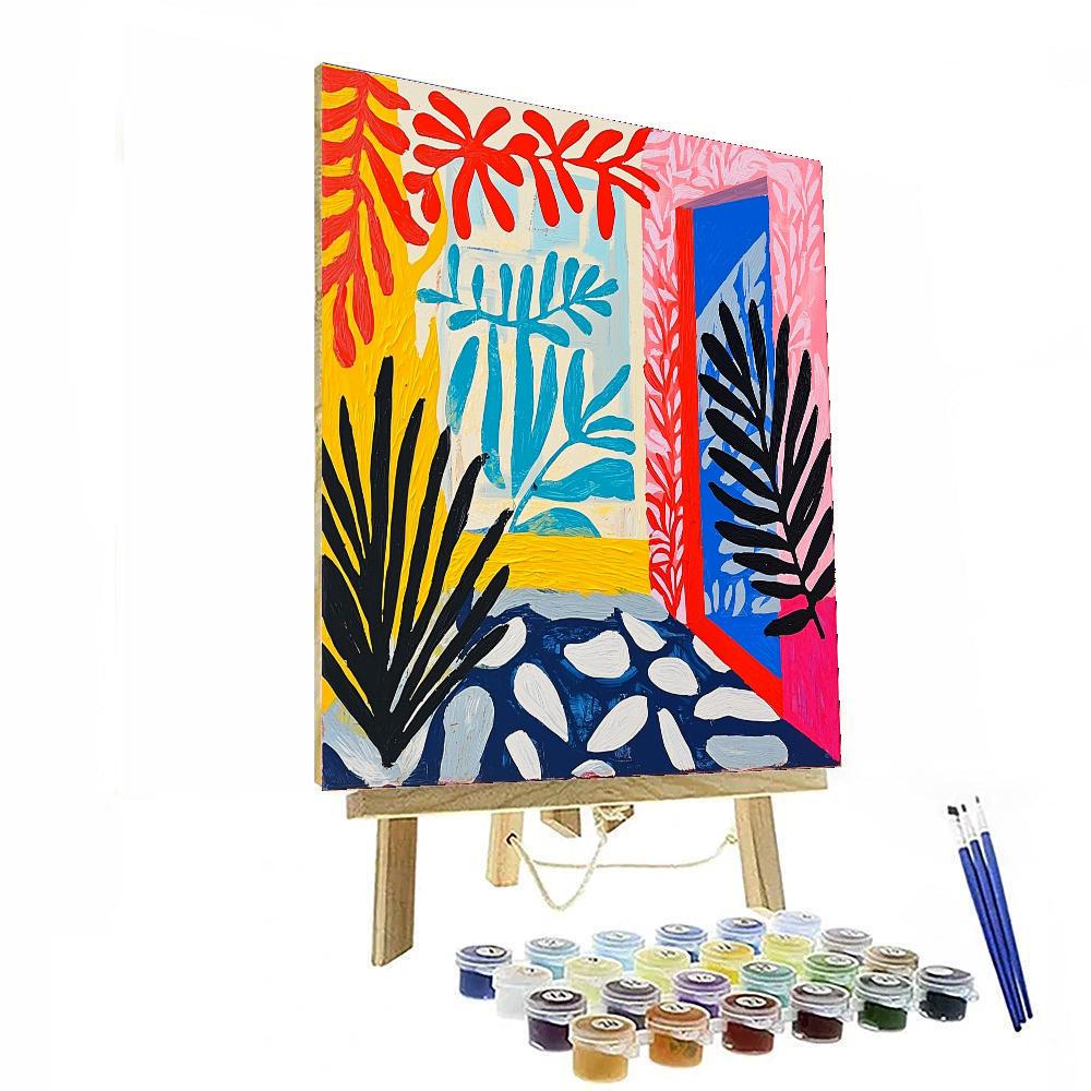 Henri Matisse Inspired Whimsical Daydream  Number Painting
