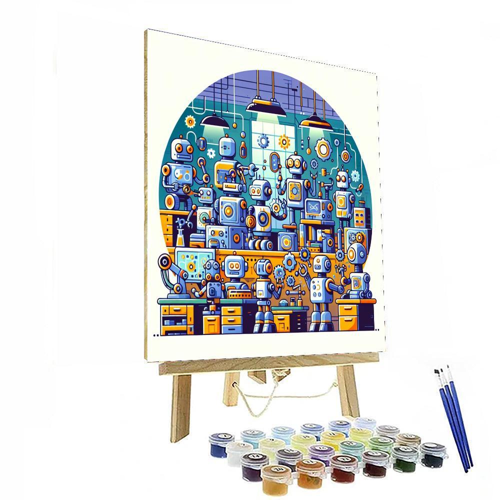Robot Builders World DIY Paint By Numbers