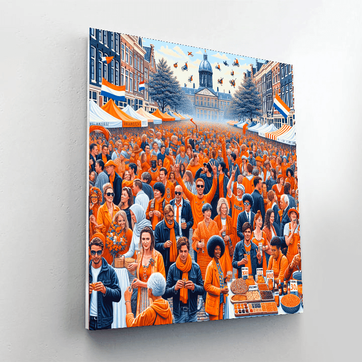 The Queen's Day (koningsdag) Festival Paint By Color