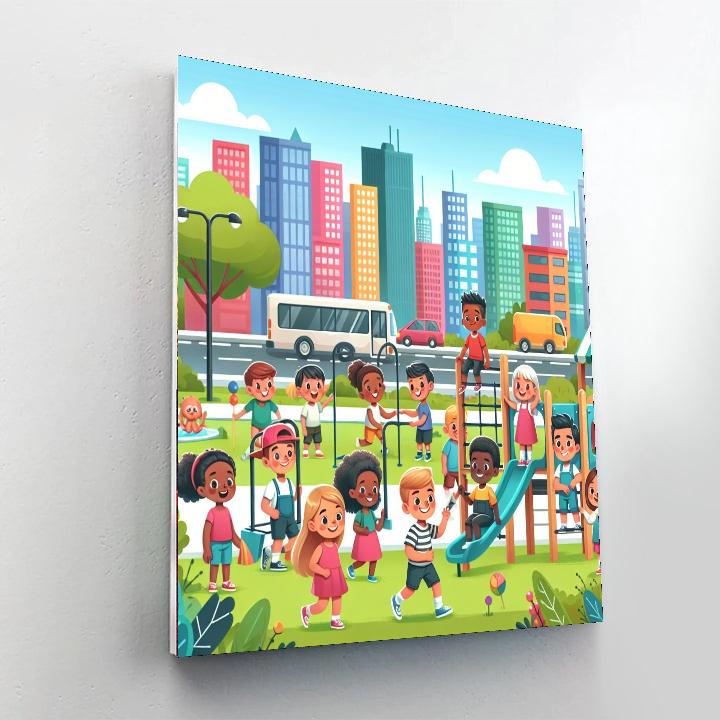 Cheerful City Adventures Paint By Numbers