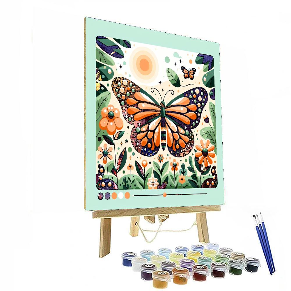 Mighty Monarch Butterfly Numbered Painting Kits