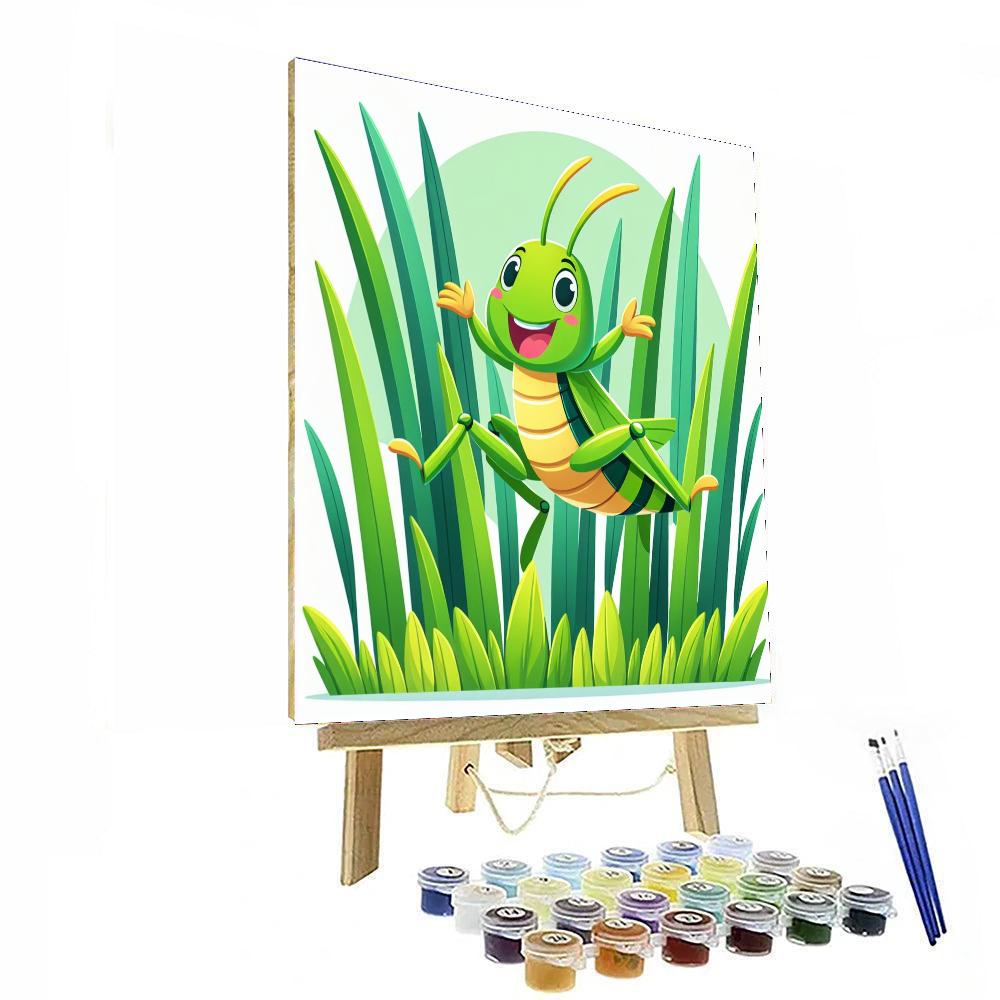 Hopping Grasshopper DIY Paint By Numbers