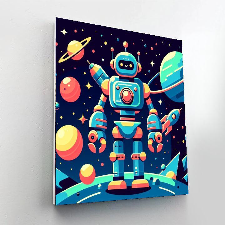 Galactic Robot Guardians DIY Paint By Numbers