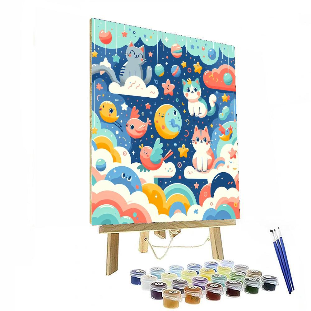 Cosmic Cloud Capers Numbered Painting Kits