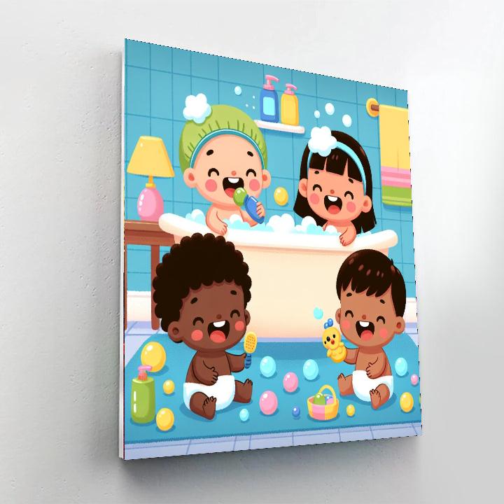 Bubbly Bath Time Adventure Painting Number Kit