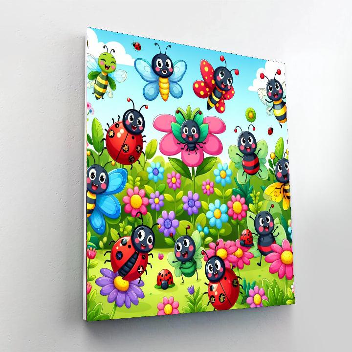 Friendly Garden Bugs Numbered Painting Kits