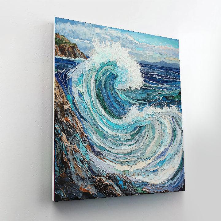 Michelangelo Inspired Elemental Waves  Paint By Numbers