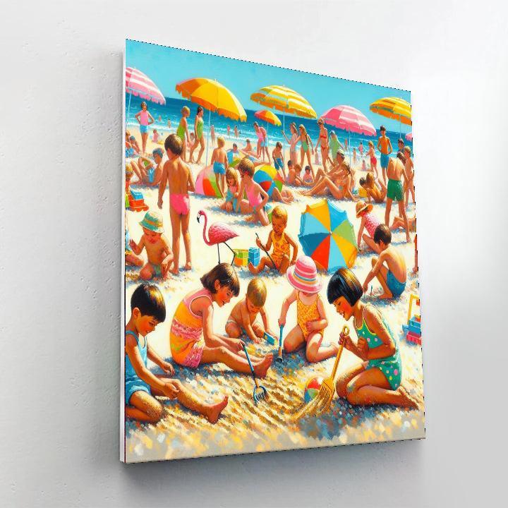 Playful Beach Day Adventure Paint By Color