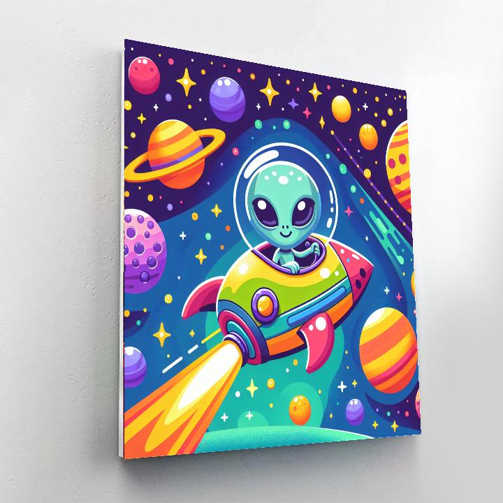 Galactic Adventures Of Zog DIY Paint By Numbers