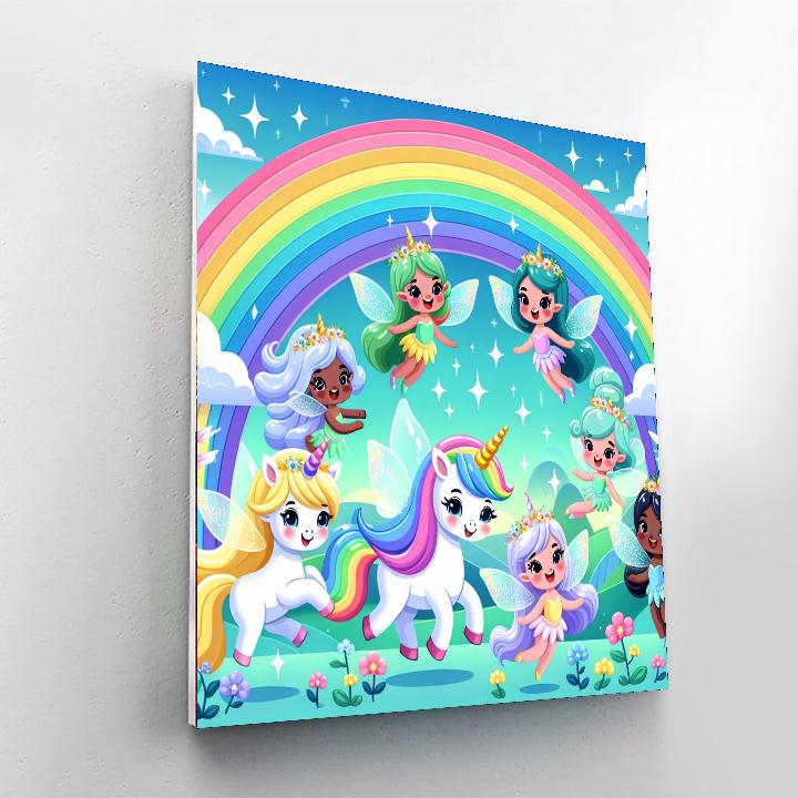 Rainbow Realm Number Painting