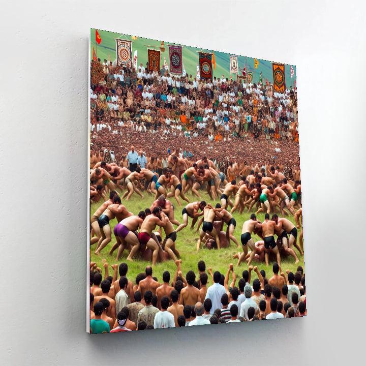 Kirkpinar Oil Wrestling Festival - Turkey Painting By Numbers Kit