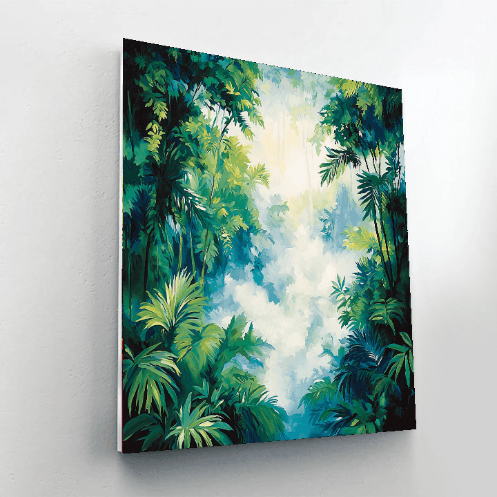 Georgia O'Keeffe Inspired Misty Rainforest Dreamscape  Paint By Numbers