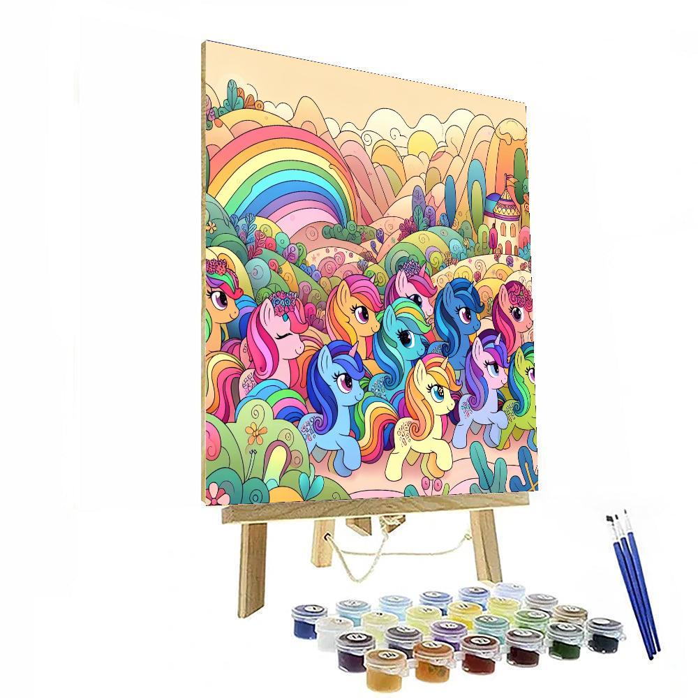 Magical Pony Parade Paint By Numbers Art