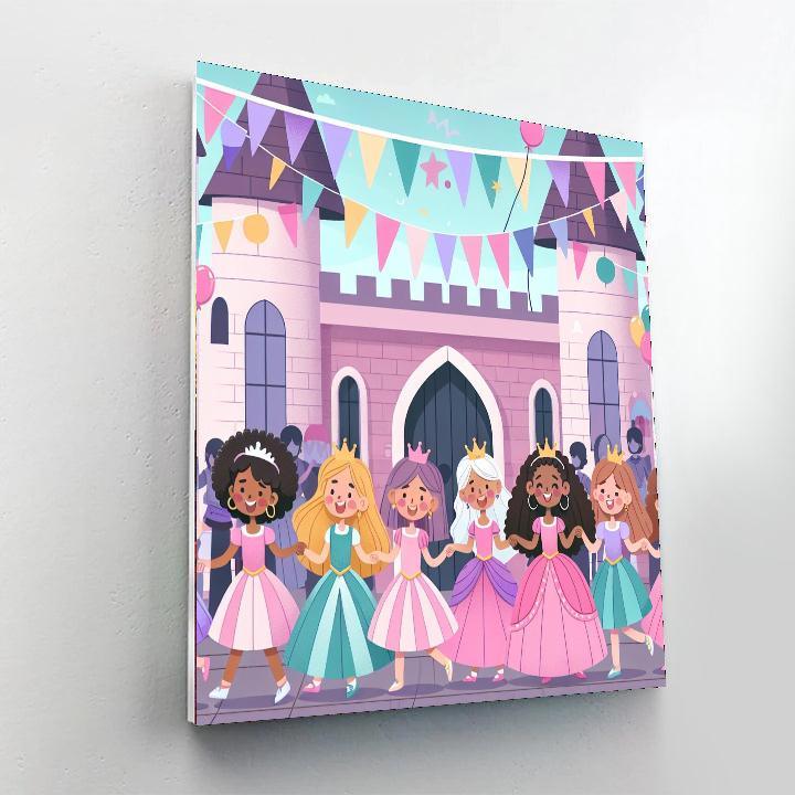 Princess Castle Party Paint By Color